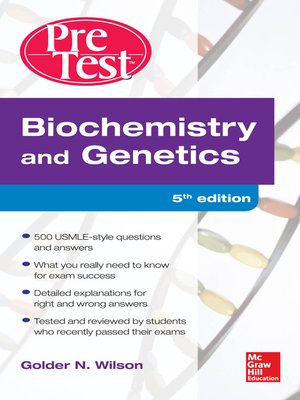 cover image of Biochemistry and Genetics Pretest Self-Assessment and Review